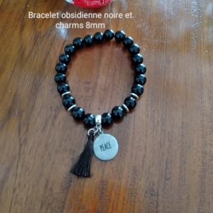 bracelet obsidienne noire