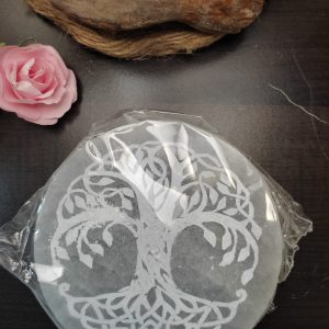 Plaque en sélénite arbre de vie