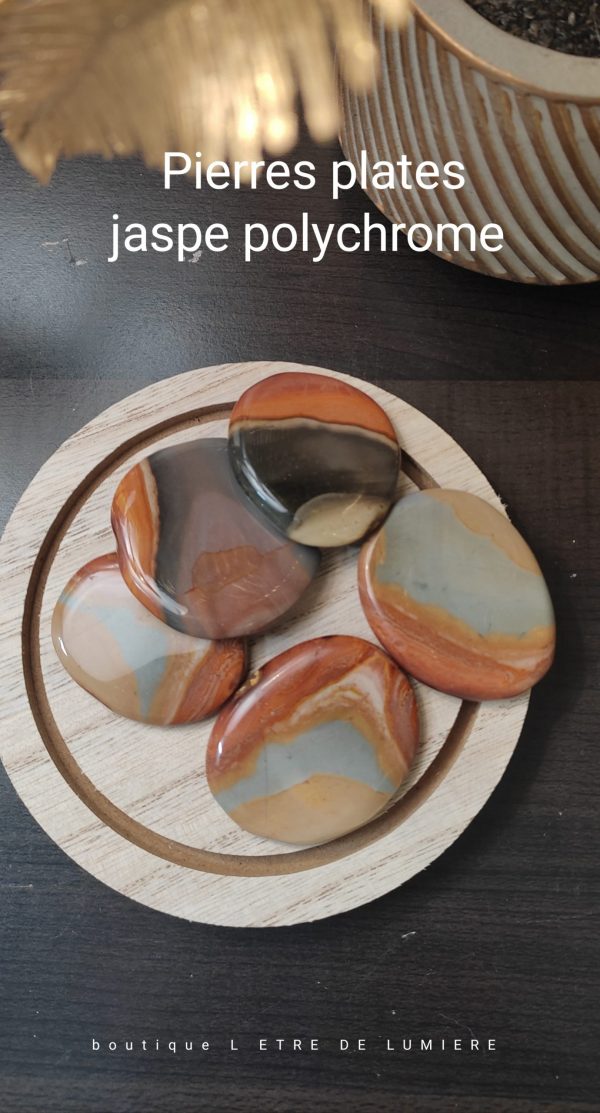 pierre plate jaspe polychrome