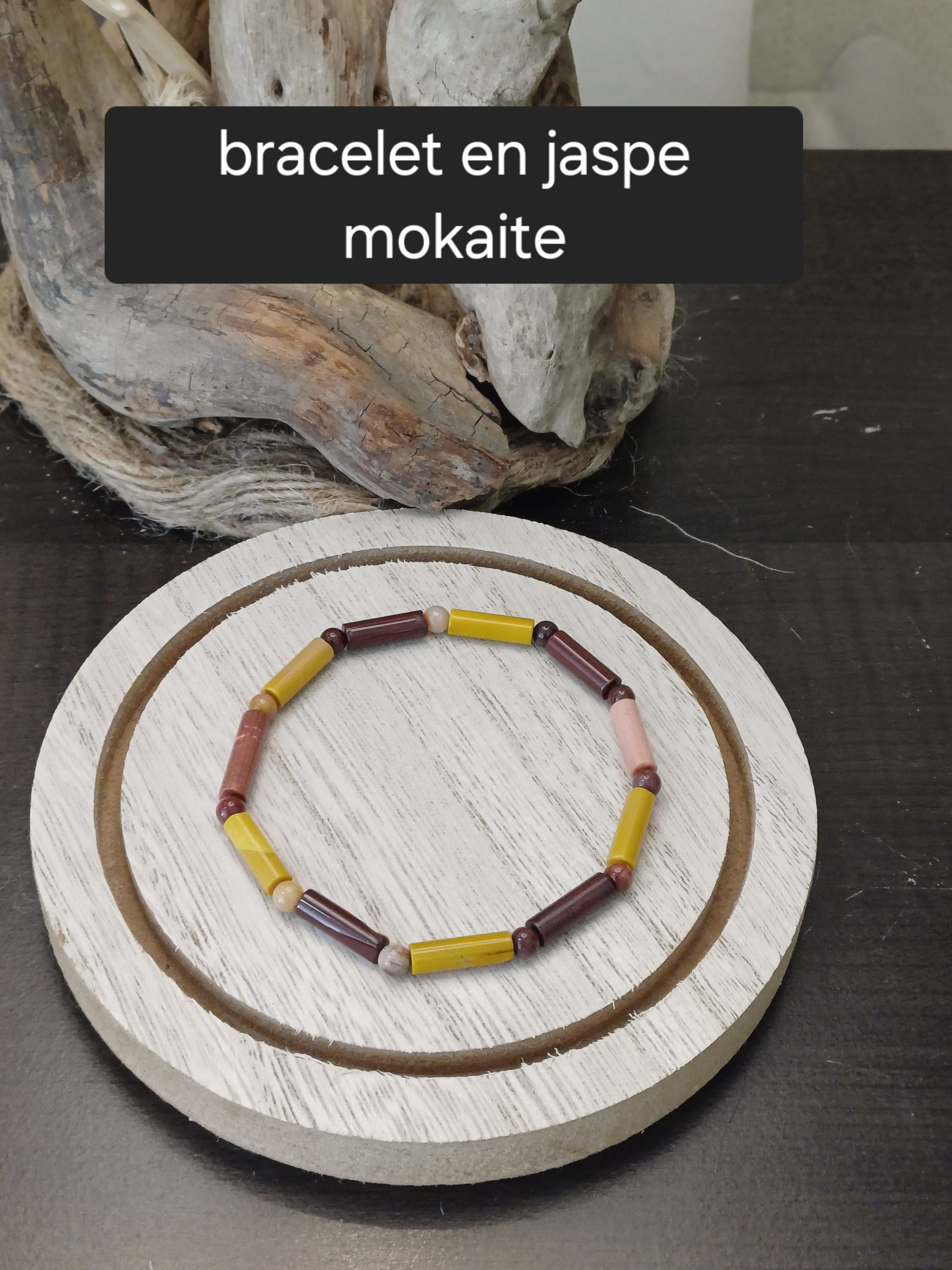bracelet en jaspe mokaite