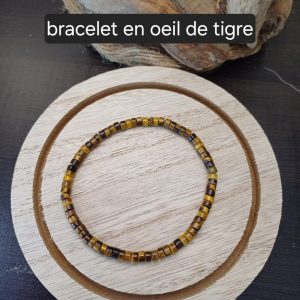 Bracelet en oeil de tigre fin